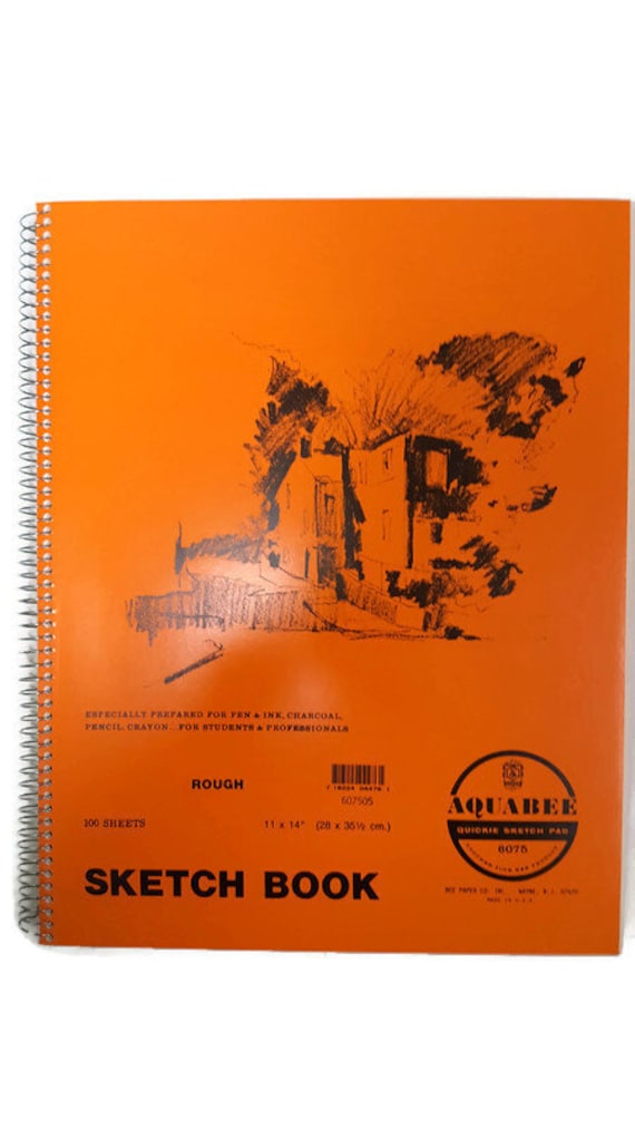 Aquabee Sketch Book Pad 11x14''inches-100 Sheets 6075R Pen & Ink