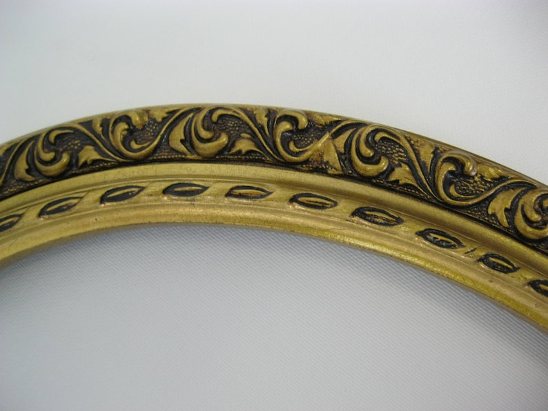 Vintage Gold Leaf Hand Finish Galery Oval Picture Frame 11 X14 Etsy