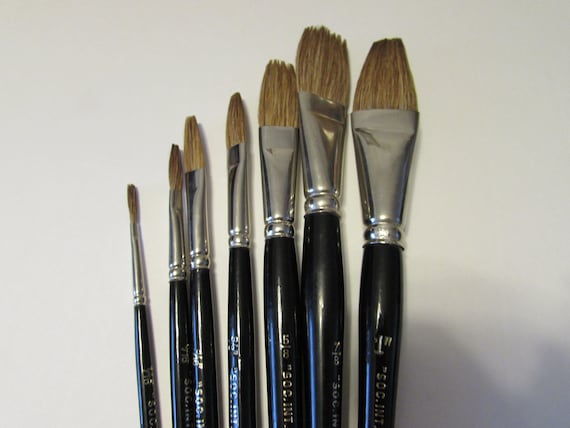 Oil Painting Brush, Ox Hair, flat, No. 8