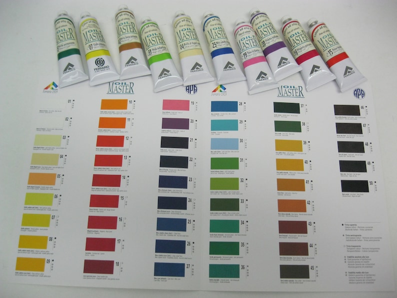 Artist Oil Paint 60ml Ferrario Oil Master Premium Italian Paint Choose Colour image 2