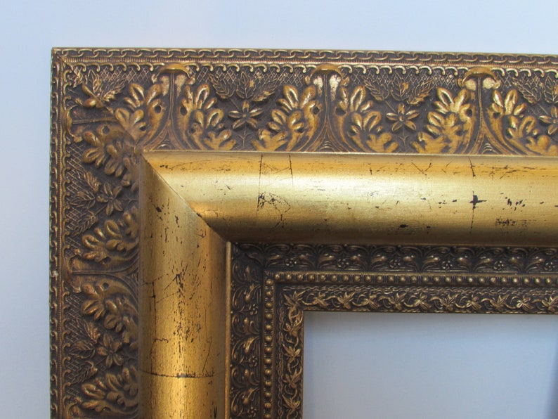 Rare Antique GOLD LEAF Wooden Ornate Gallery Frame 8x10 6 1/2 Etsy