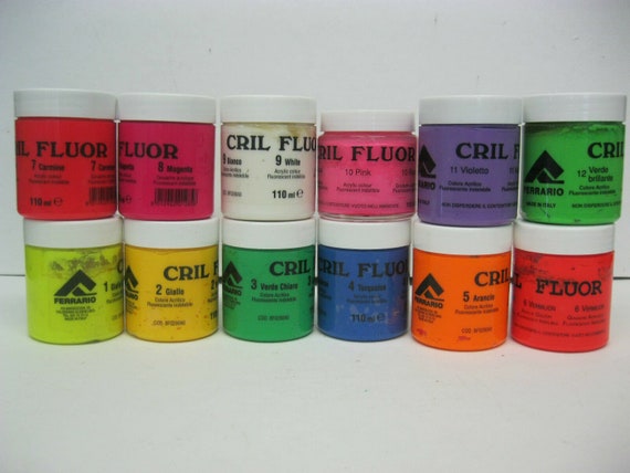 Ferrario CRIL-FLUOR Fluorescent Acrylic Color 110 ML Choose Your Color 