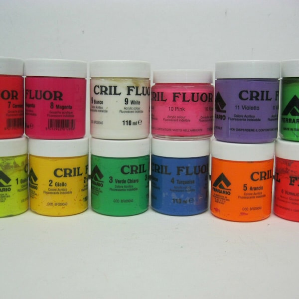 Ferrario  CRIL-FLUOR Fluorescent Acrylic Color -110 ML Choose your color