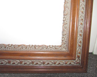 Rare Victorian Wooden Light Brown Picture Frame 16x20 Brand New