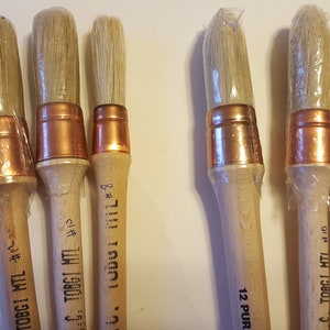 Künstler Schärpe Pinsel gewölbt oder spitze Form Holzgriff Bitte wählen Sie Ihre Größe aus der Drop-Liste