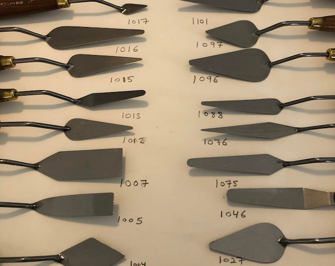 Wide Selection Artists Palette Knifes With Wooden Handles Made in Italy Please choose your model