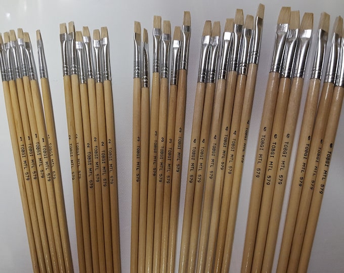 30pcs Artist Brushes Acrylic and Oil Brush Sizes #1,2,3,4,6 (6 of each)