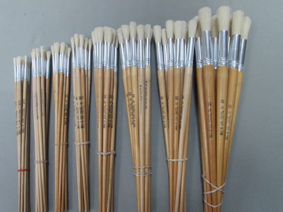 12 pcs Artist Brushes Round for Oil and Acrylic Please  Choose your size #2-4-6-8-14-16-18-22