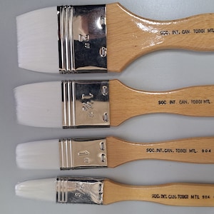 Artist Quality Synthetische White Sable aquarelwasborstels 4 maten om uit te kiezen Gemaakt in Duitsland