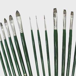 Jakościowe pędzle artystyczne do olejów, rosyjskie czarne sobole, znane jako rosyjskie włosie fitch Bright-Filbert-Round, wybierz swój rozmiar