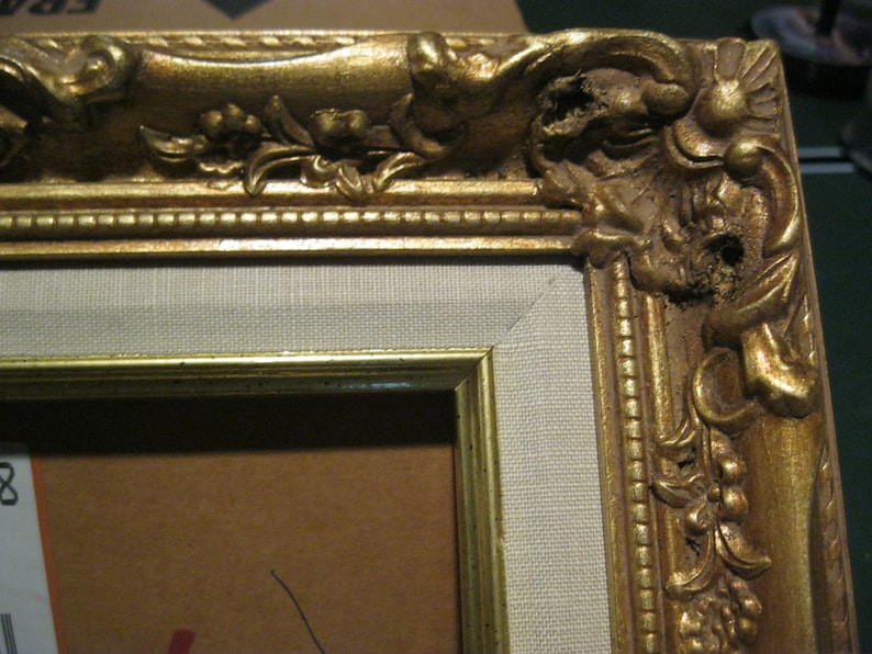 Hy-Jo Wooden frame OrnateBeaded Gold Leaf with Liner 16x20/'/' inches