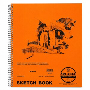 Aquabee Professional Sketch Pad 11x14 – 100 Sheets Drawing Paper for Pen Ink Charcoal Pencil | Made in USA