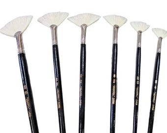 Artist Oil/Acrylic Fan Brush Long handle