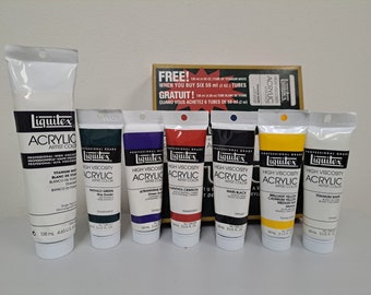 Liquitex High Viscosity Studio 6 Tubes 59ml + Free Titanium White 138ml  Assortment Made in USA