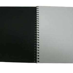 Zwart schetsboek met harde kaft, schetsboek, schetsboek, 9 x 12 - 80 vel, zuurvrij