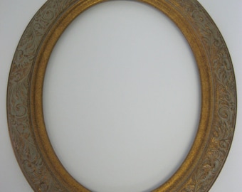 Vintage Gold Leaf Ornate Hand Finish Gallery Oval Picture Frame 11x14 Moulding  2 1/2 " Wide Brand New