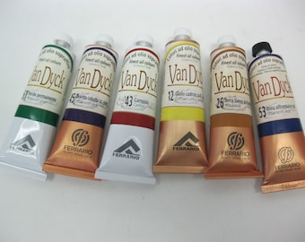 Set of 6 pcs Ferrario Van Dyck Finest Artist Oil Paint (Made in Italy) lot #6