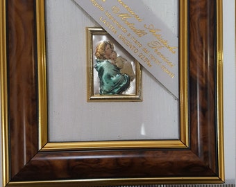 Small decorative picture frame Made by Creazioni Artistiche Su Metalli Preziosi Relief Art 925 % Silver Made Italy ideal gift