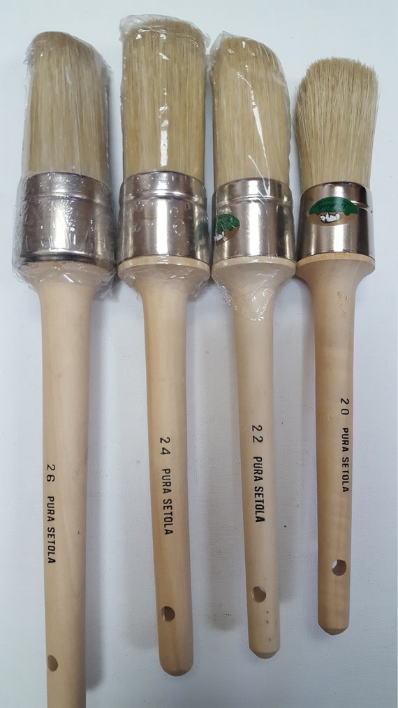Cinghiale Large Professional Round Paint Brush nickel Ferrule,wooden  Handle, Please Choose Your Size From Drop List -  Israel
