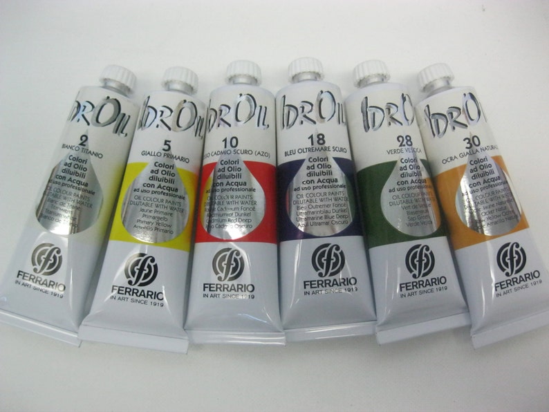 6 Water Soluble Oil Paint Tubes 60ml IDROIL Artist Water Etsy