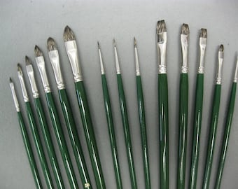 Russian Black Sable known as Russian fitch hairQuality Artist Oil Brushes Bright-Fibert-Round you choose your size