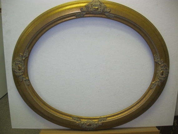Vintage Black and Gold Hand Finish Galery Oval Picture Frame 16x20 Moulding 2 12 Wide Brand New