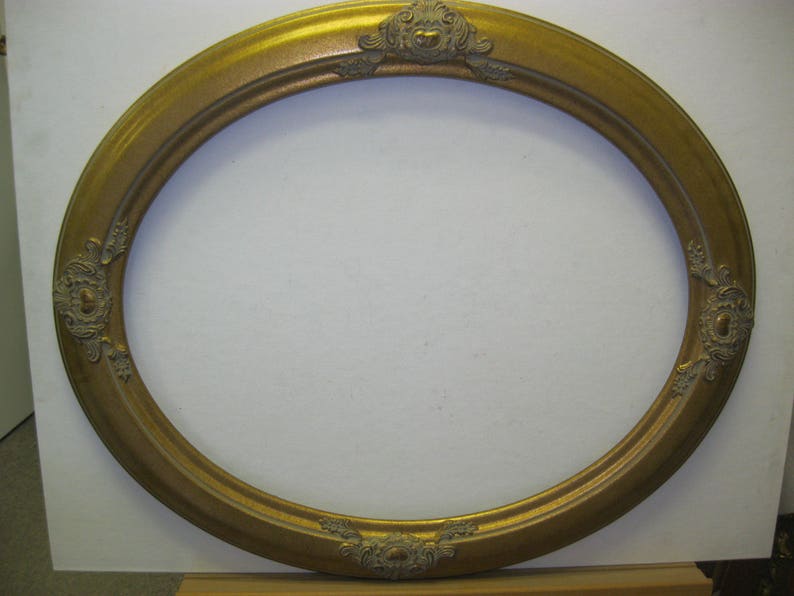 Vintage Gold Leaf Hand Finish Galery Oval Picture Frame 16x20 Etsy