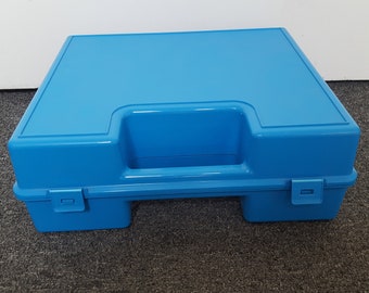 Empty Blue Plastic Carrying Case   --Artist Case  --Briefcase -Storage Box- #170/30