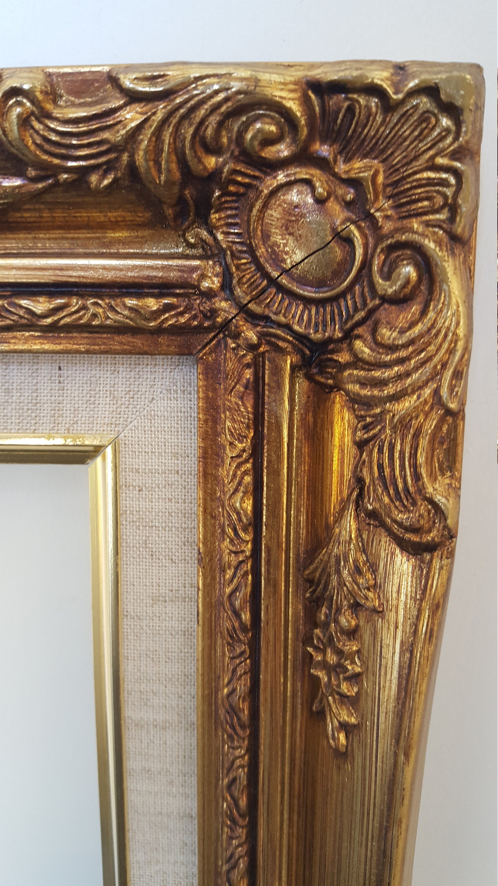 Details about   3" Gold Ornate Wood Picture Frame 1217G frames4art ready made gold leaf 