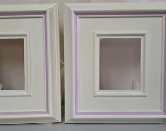 Set of 2pcs Wooden Painting frame with lilac line on the moulding 4'' X5'' inches
