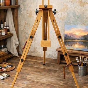 Gigantisch Plein Air Draagbare Kunstenaar Schets Veld Statief Schildersezel Beukenhout Aquarel - Olieverf - Schetsen - Weergave