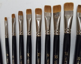 Kolinsky Sable Watercolor Brushes Set 9pcs Round Detail Pointed