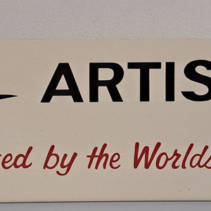 Vintage Fredrix Artists Canvas metal advertising sign