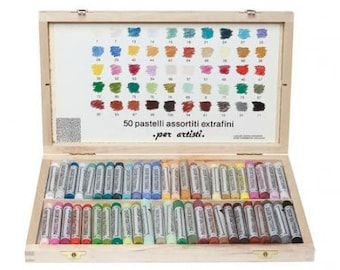 Coffret 50 pastels pastels extrafins Ferrario - (Fabriqué en Italie)