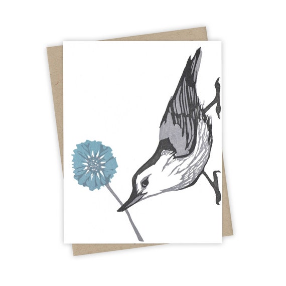 Bird and Cornflowers Birthday | Greeting Card Bird and Cornflowers Birthday | Greeting Card