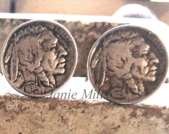 Ring Sterling Shank Authentic Buffalo Nickel Native Indian Head Nickel Coin Handmade Choice of Year