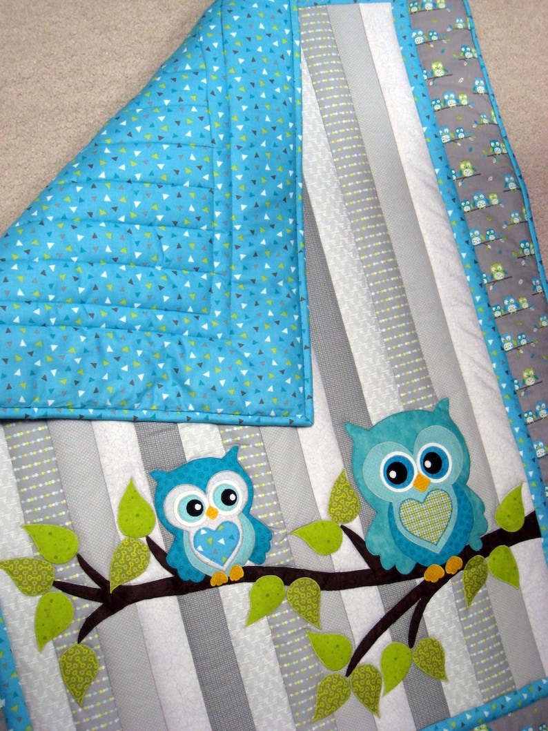Owl Baby Quilt Etsy