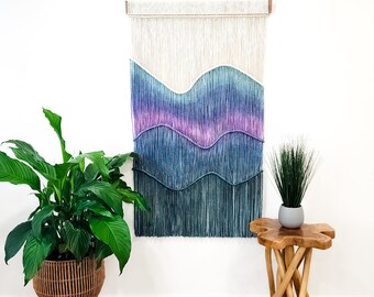 Handmade Natural White Dyed Macrame Wall Hanging "Aviana"