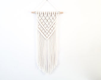 Handmade Macrame Wall Hanging: Small Boho Tapestry Art
