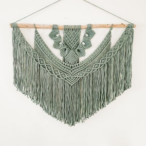 Wall Tapestry, Macrame Wall Hanging, 39 inches wide, Driftwood, Boho Wall Decor, Headboard, Bohemian Home Decor, Handmade, Made in USA