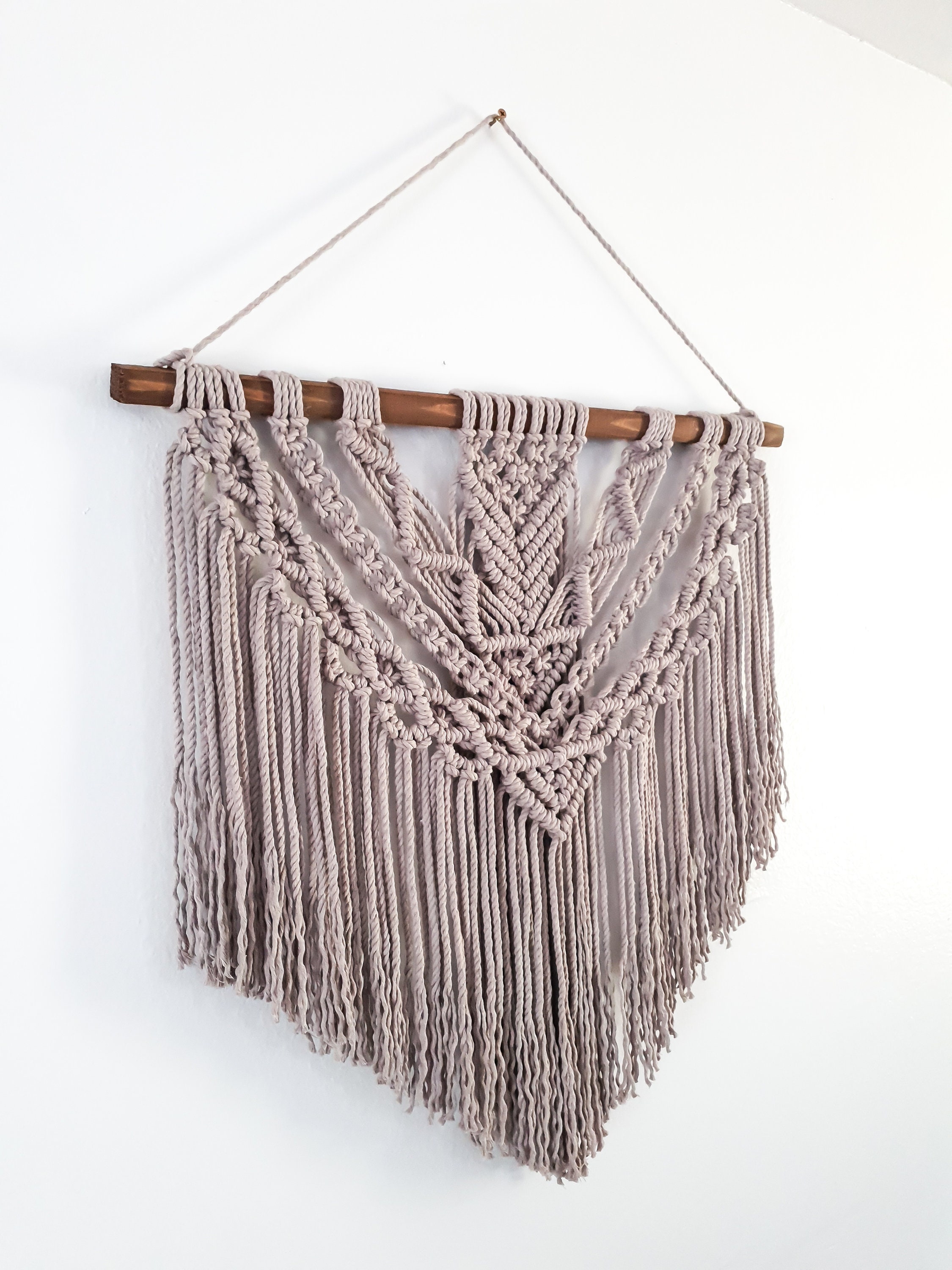 Grande Tenture Murale En Macramé Vintage - Fait Main - Style Bohème
