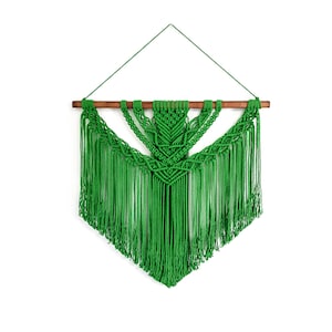 Large Macrame Wall Hanging, Macrame Wall Art, Woven Wall Hanging, Boho Wall Decor, Wall Tapestry, Macrame, Green, Forest,Minimalist