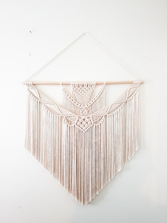 Handmade MACRAME Wall Hanging Tissé Wall Art MACRAME tapisserie bohème décor 95