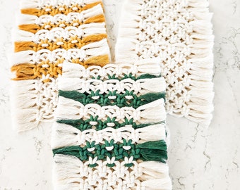 Macrame Coaster: 7-inch Boho Kitchen Decor