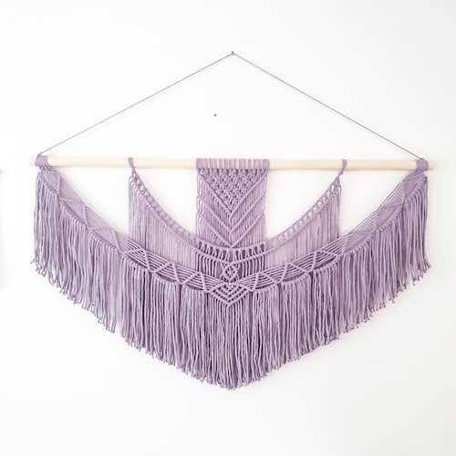 X Large Macrame Wall Hanging Pink Macrame Wall Art Woven Etsy