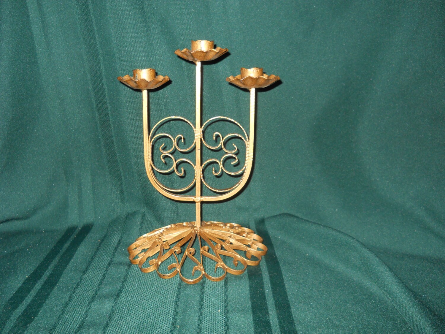 Vintage metal candle holder Etsy