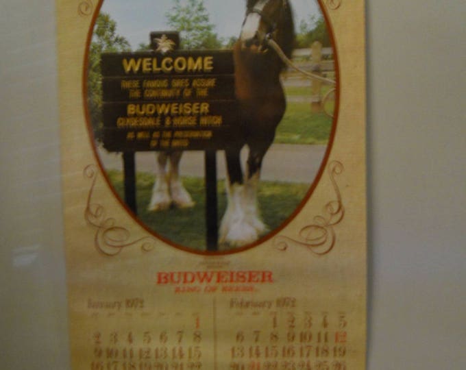 Budweiser Clydesdale Calendar Etsy