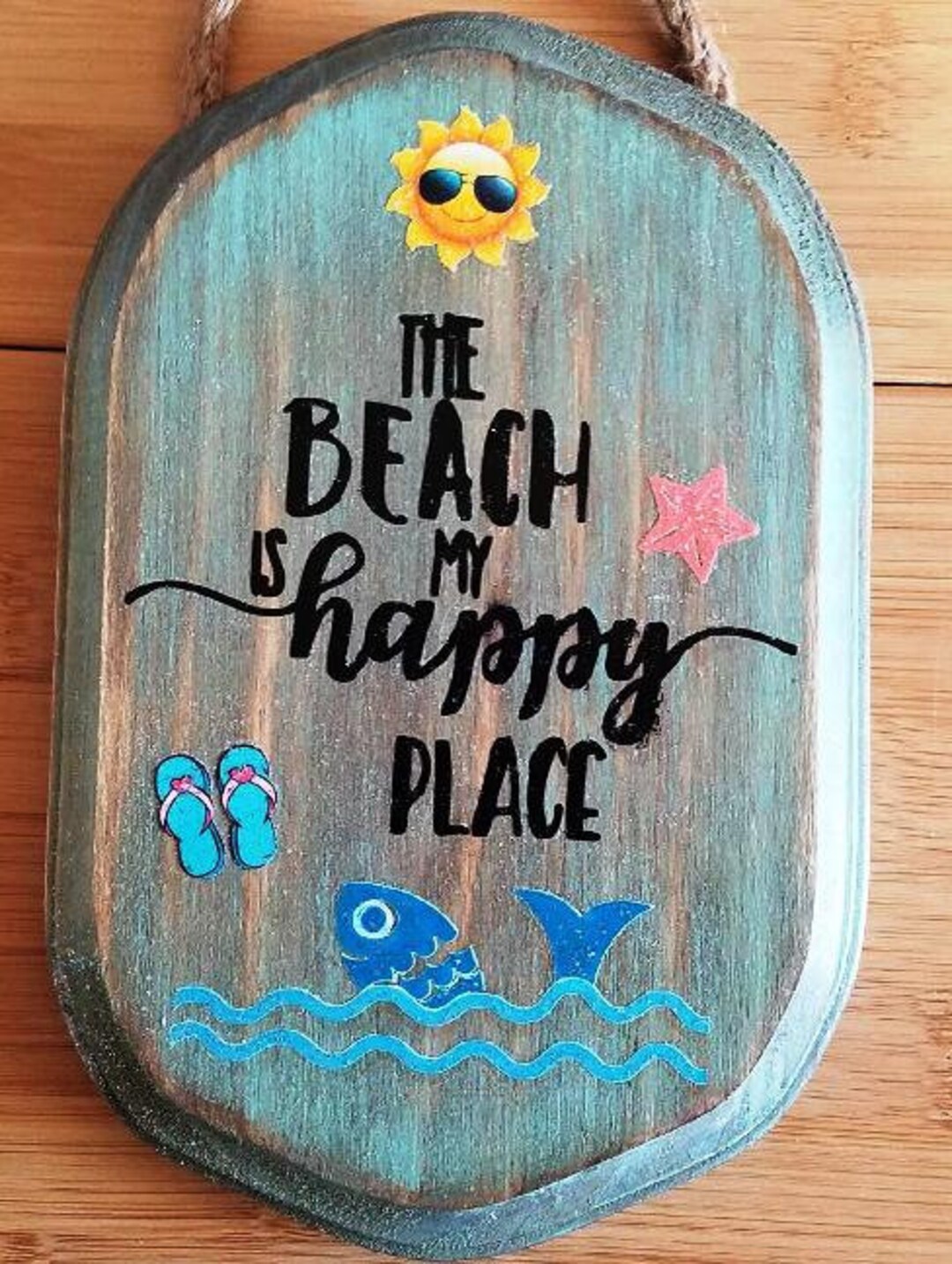 The Beach is My Happy Place Plaque Etsy