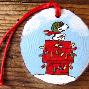 Snoopy red baron christmas ornament Clearance