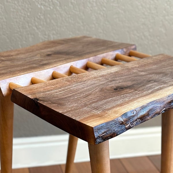 Live Edge Side Table Etsy